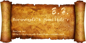 Borovnyák Hamilkár névjegykártya